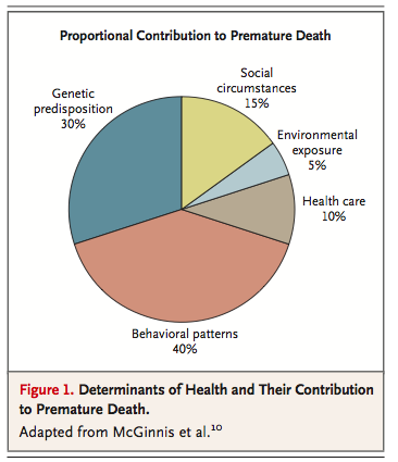 Determinants of Health and Their Contribution to Premature Death, New England Journal of Medicine, 2007