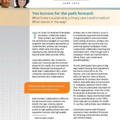 Primary Care Transformation: Ten Lessons for the Path Forward