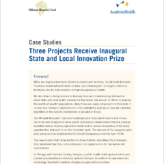 New Case Studies: Three Projects Receive Inaugural State and Local Innovation Prize