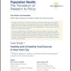 Population Health: The Translation of Research to Policy