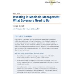 New Issue Brief: Investing in Medicaid Management: What Governors Need to Do