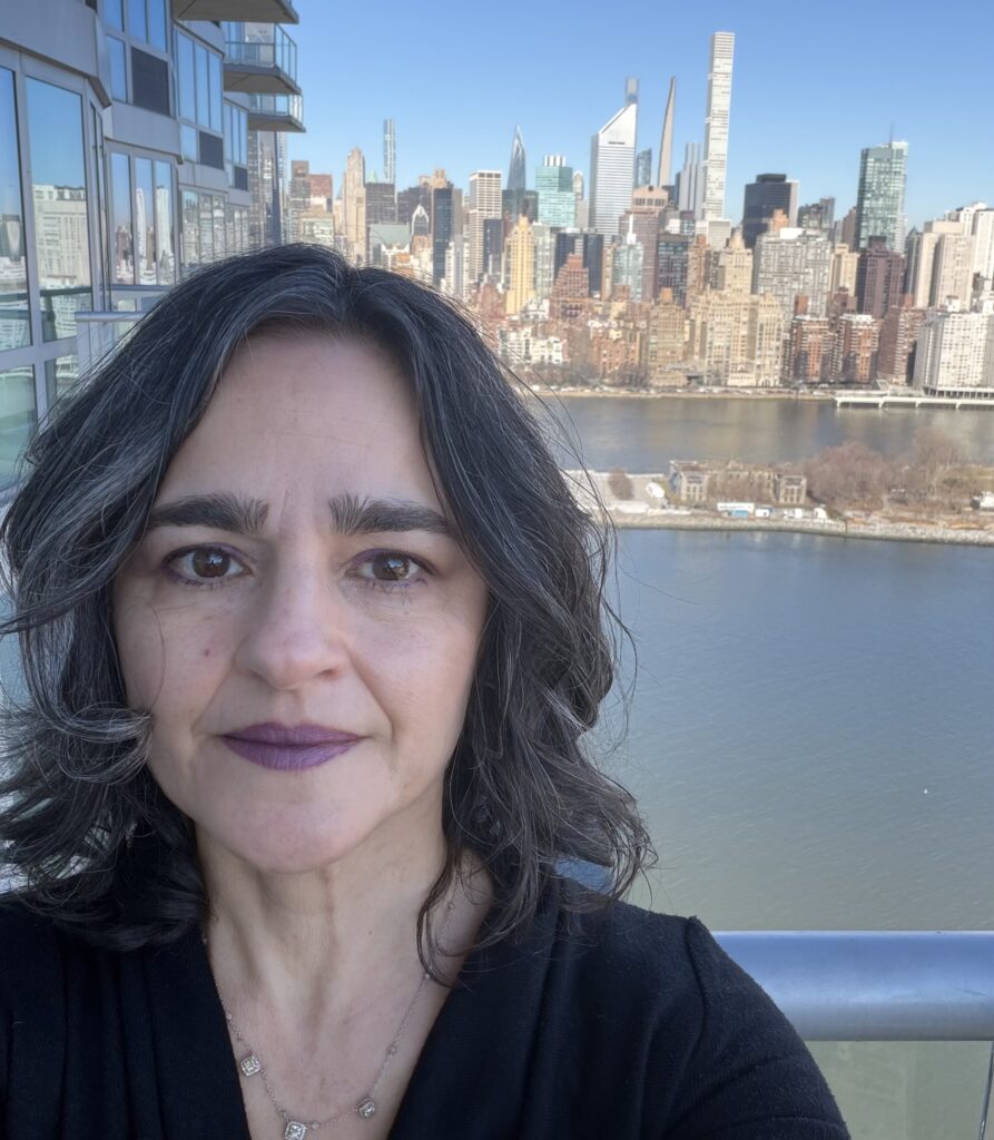 Deb Lubar with smallpox hospital